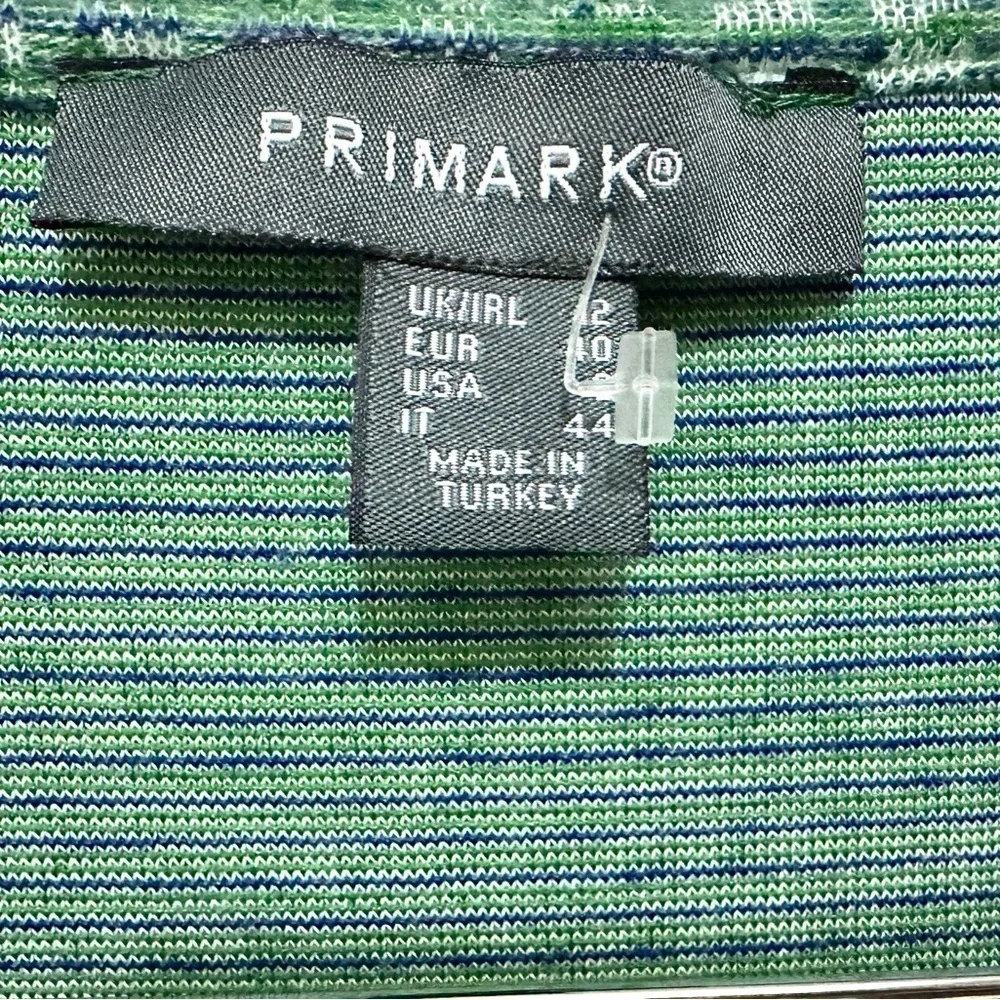 046 Primark | NWOT Turkey Green Textured Knit Square Neck Midi Dress (Size 8) - Picture 4 of 9
